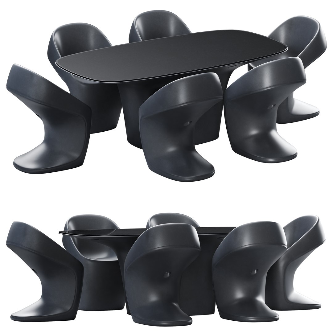 3D Vondom Ufo Dining Table and Chair TurboSquid 2026164