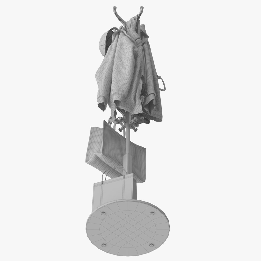 HEMNES Hat And Coat Stand 3D Model - TurboSquid 1779317