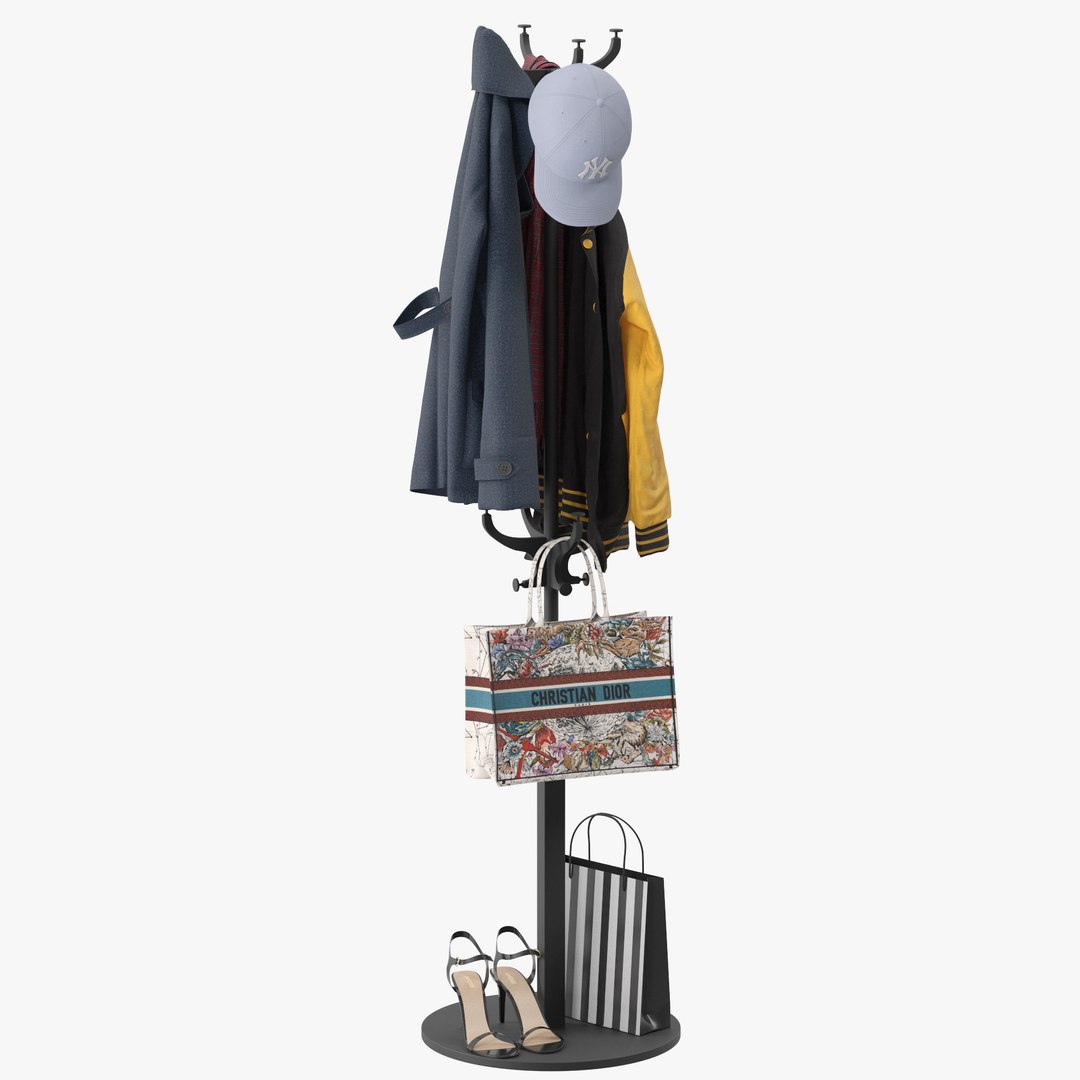 HEMNES Hat And Coat Stand 3D Model - TurboSquid 1779317