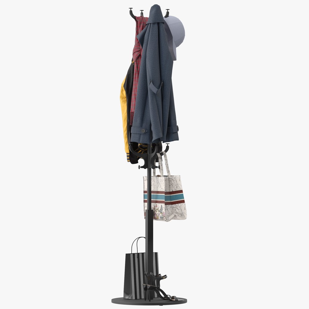 HEMNES Hat And Coat Stand 3D Model - TurboSquid 1779317