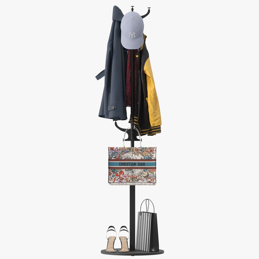 HEMNES Hat And Coat Stand 3D Model - TurboSquid 1779317