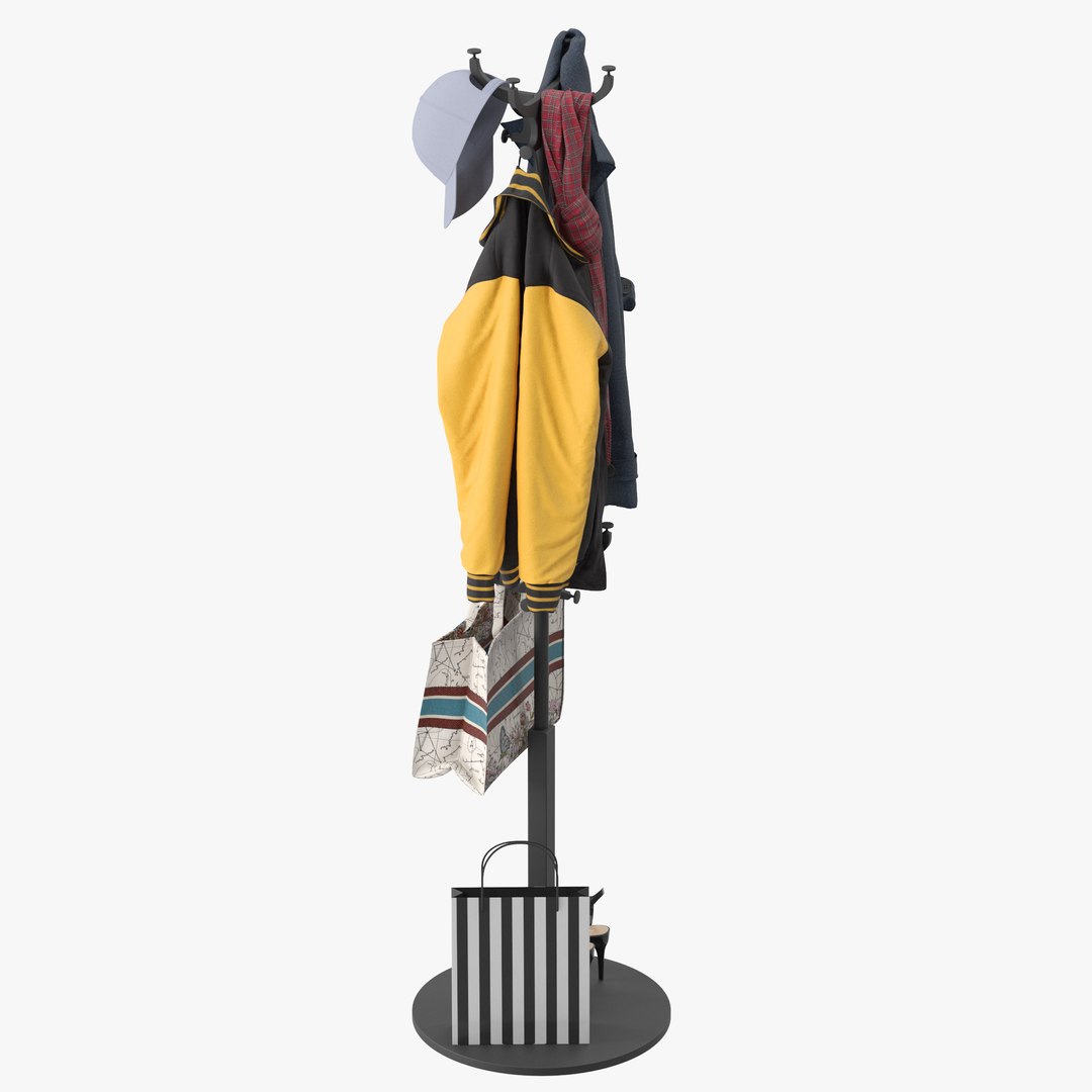 HEMNES Hat And Coat Stand 3D Model - TurboSquid 1779317