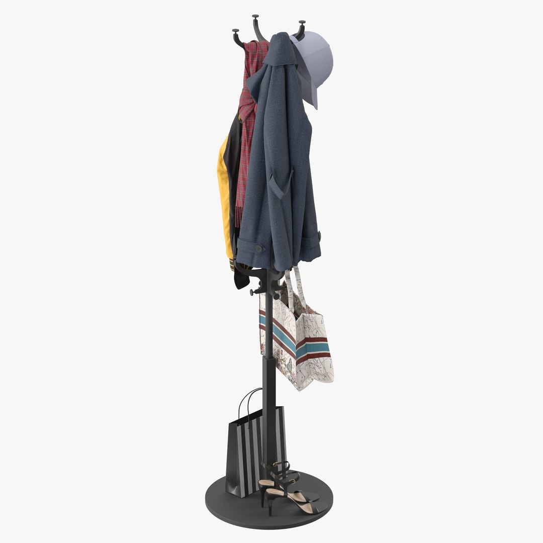 HEMNES Hat And Coat Stand 3D Model - TurboSquid 1779317
