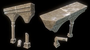 3D model videogame columns