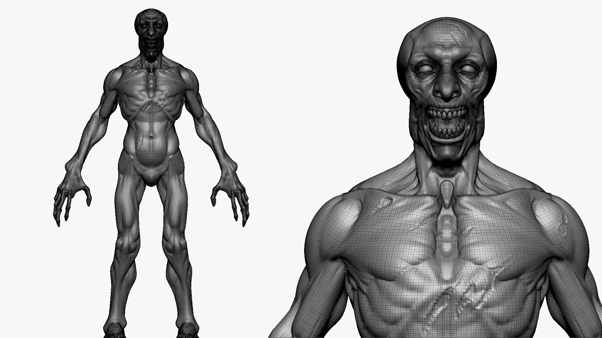 Zombie Undead - Highpoly Zbrush Project Model Model - TurboSquid 1887377