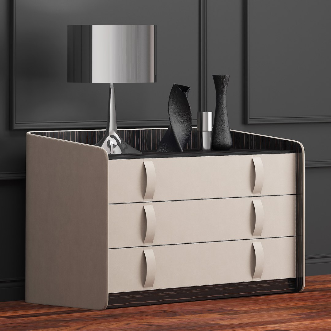 FLOU Gentleman Chest of drawer 3D model - TurboSquid 1826692