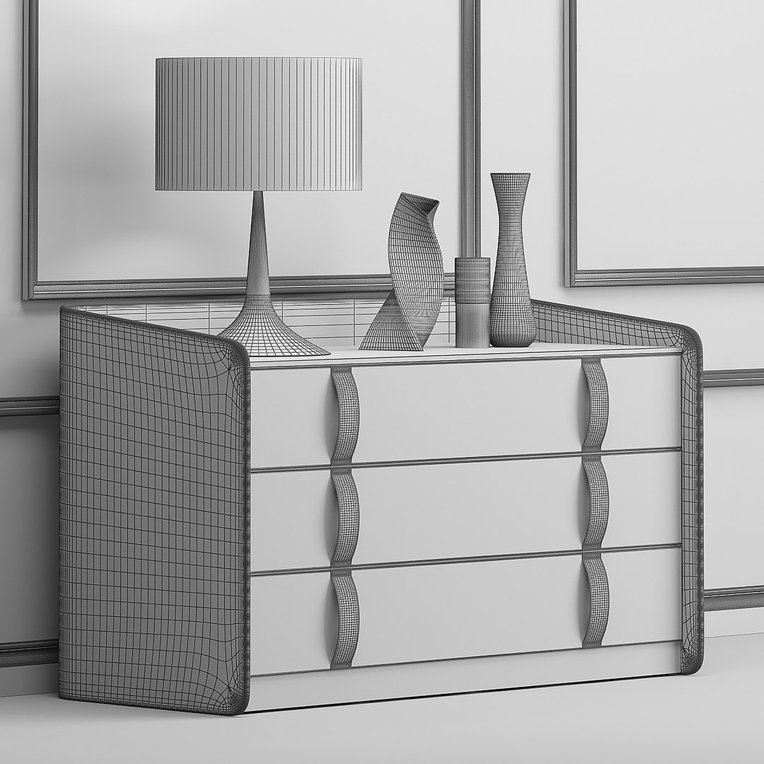 FLOU Gentleman Chest Of Drawer 3D Model - TurboSquid 1826692