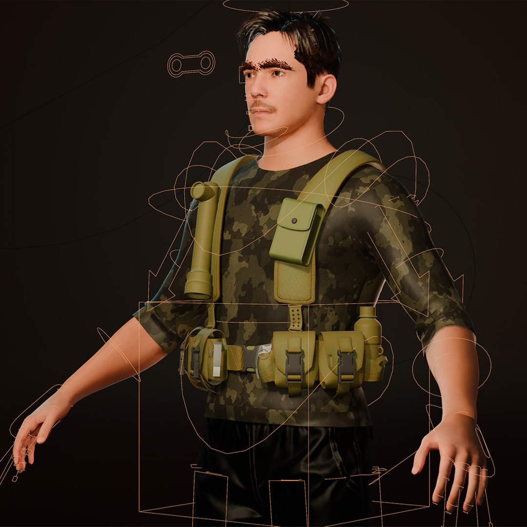 3D Military Man Model - TurboSquid 2320004
