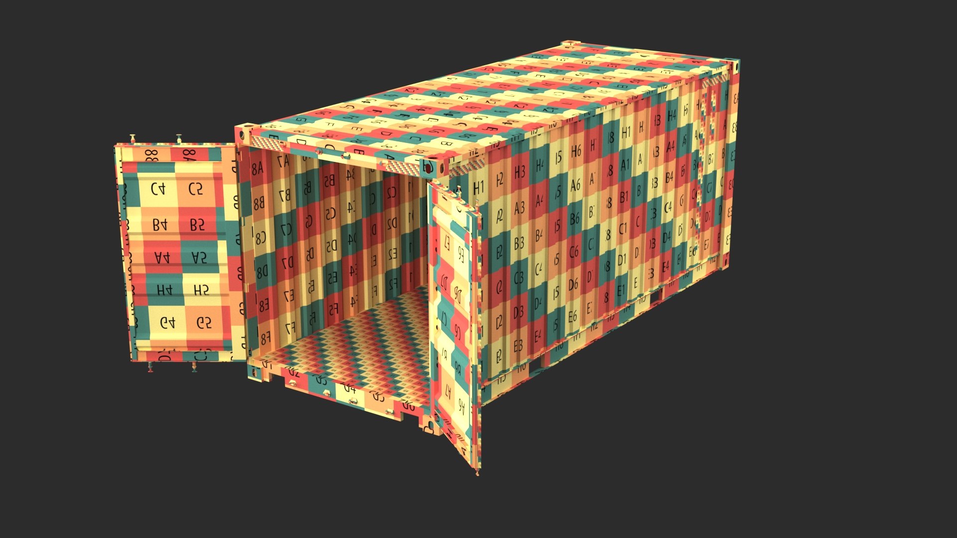 20ft Open Shipping Container Model - TurboSquid 2017520