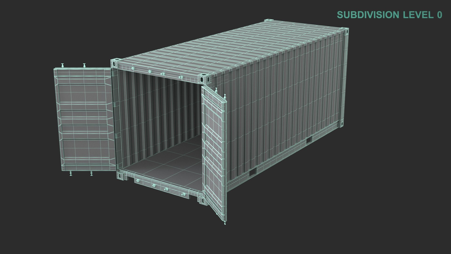 20ft Open Shipping Container Model - TurboSquid 2017520