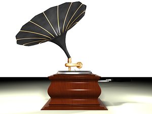 3d model phonograph gramaphone