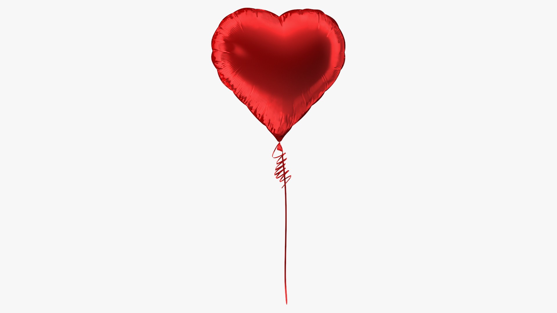 Red Heart Shaped Foil Balloon 3d Model Turbosquid 1815512