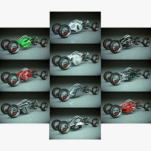 3D T Bike Four Wheel 10 in 1 Collection model