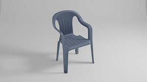 stackeable armchair plastic 3D