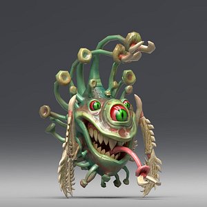 3D covid monster model