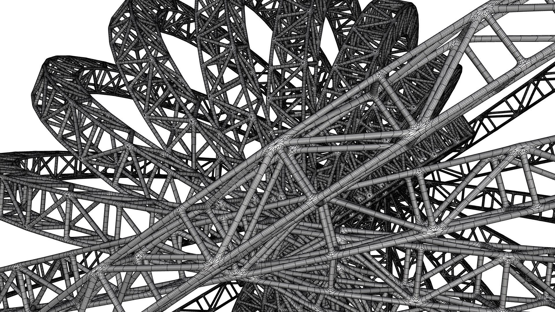 Circular Loops Truss Structure 3D https://p.turbosquid.com/ts-thumb/1N/vZeEOL/H4/w4/jpg/1726484161/1920x1080/fit_q87/461a96a87ffc6b068900679f52ed00f19a5f03ff/w4.jpg