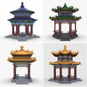 3D model Chinese Pavilion Collection 01