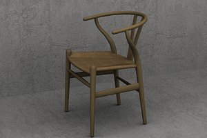 3d wegner wishbone ch24 chair designer model