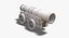 3D model mons meg artillery cannons