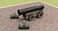 3D model mons meg artillery cannons