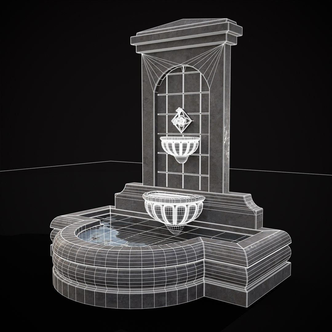 Multi Level Wall Fountain 3D Model - TurboSquid 2052841
