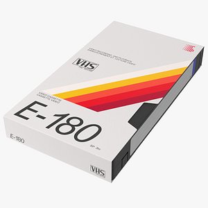 VHS E180 Video Cassette Tape with Cover