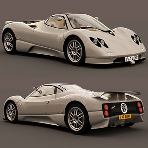 3D model pagani zonda c12 1999