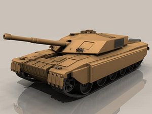 challenger tank 3d obj
