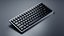 Pacote de modelos 3D de mouse e teclado modernos sem fio