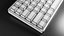 Pacote de modelos 3D de mouse e teclado modernos sem fio