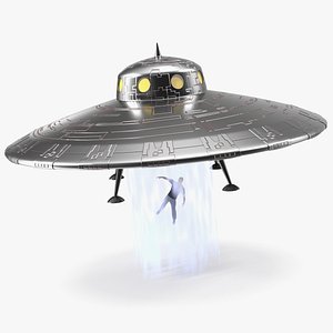 UFO Retro Ship Kidnaps 3D model