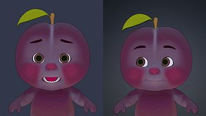 Chibi Berry Rigged Character 3D