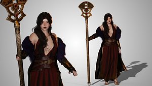 Nordic Wizard - GameReady 3D model