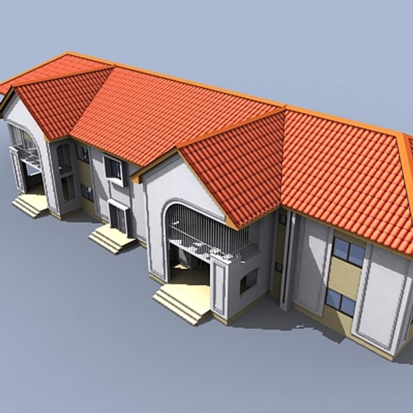 3d block flats tropical model