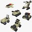 Набор военных автомобилей Block Car Pack