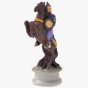 chess piece knight black 3D model