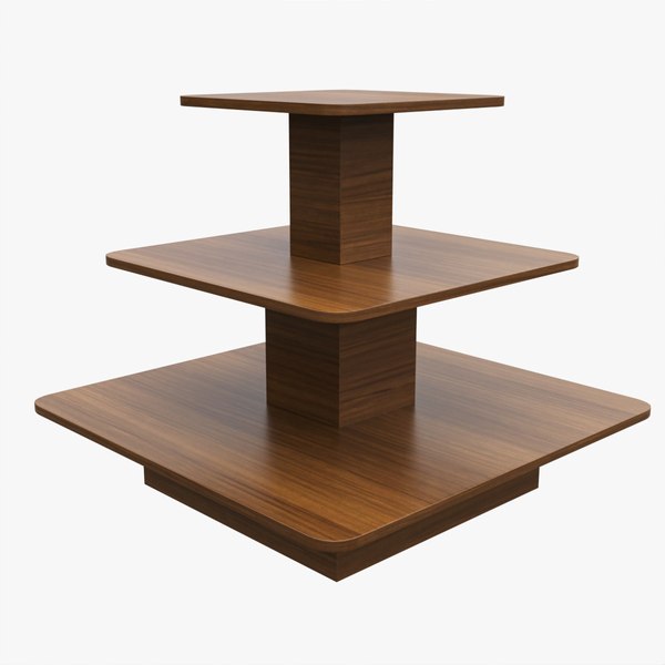 Square Table Three Tier 3D model