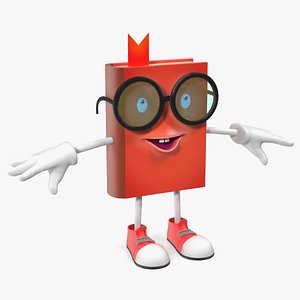 Toon Red Book T-Pose 3D