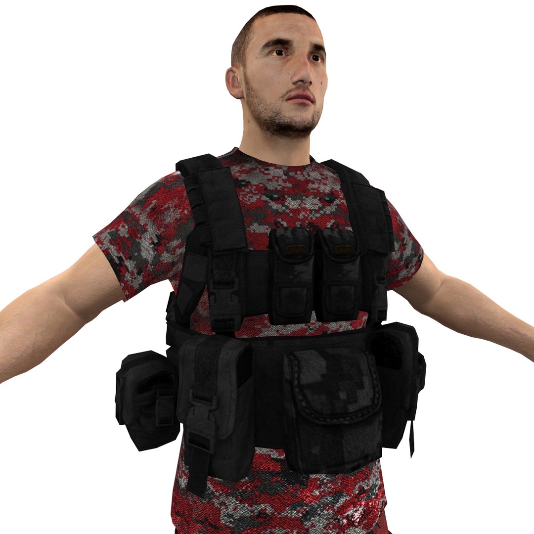Mercenary Rigged Soldier 3d Max