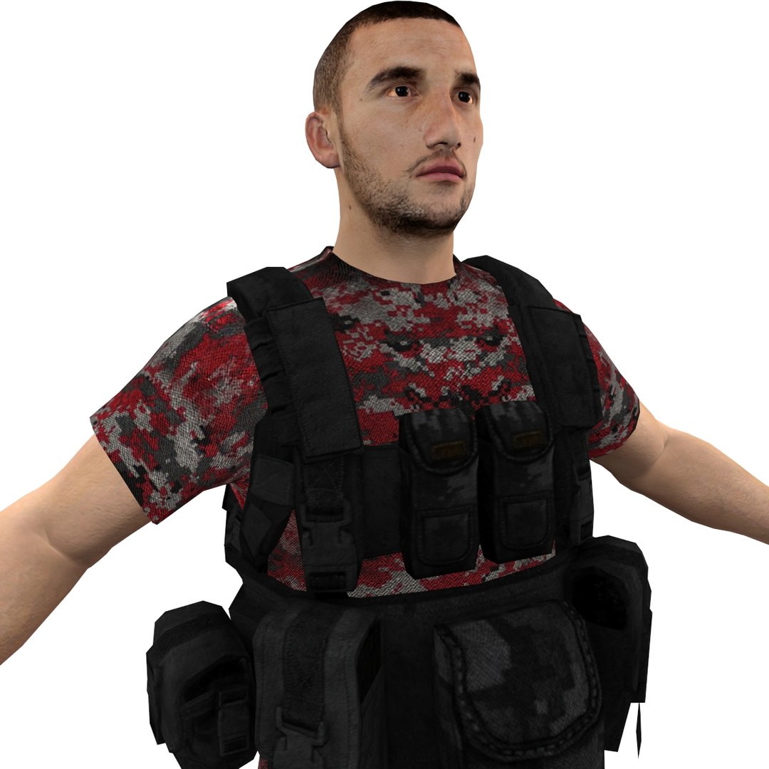 Mercenary Rigged Soldier 3d Max