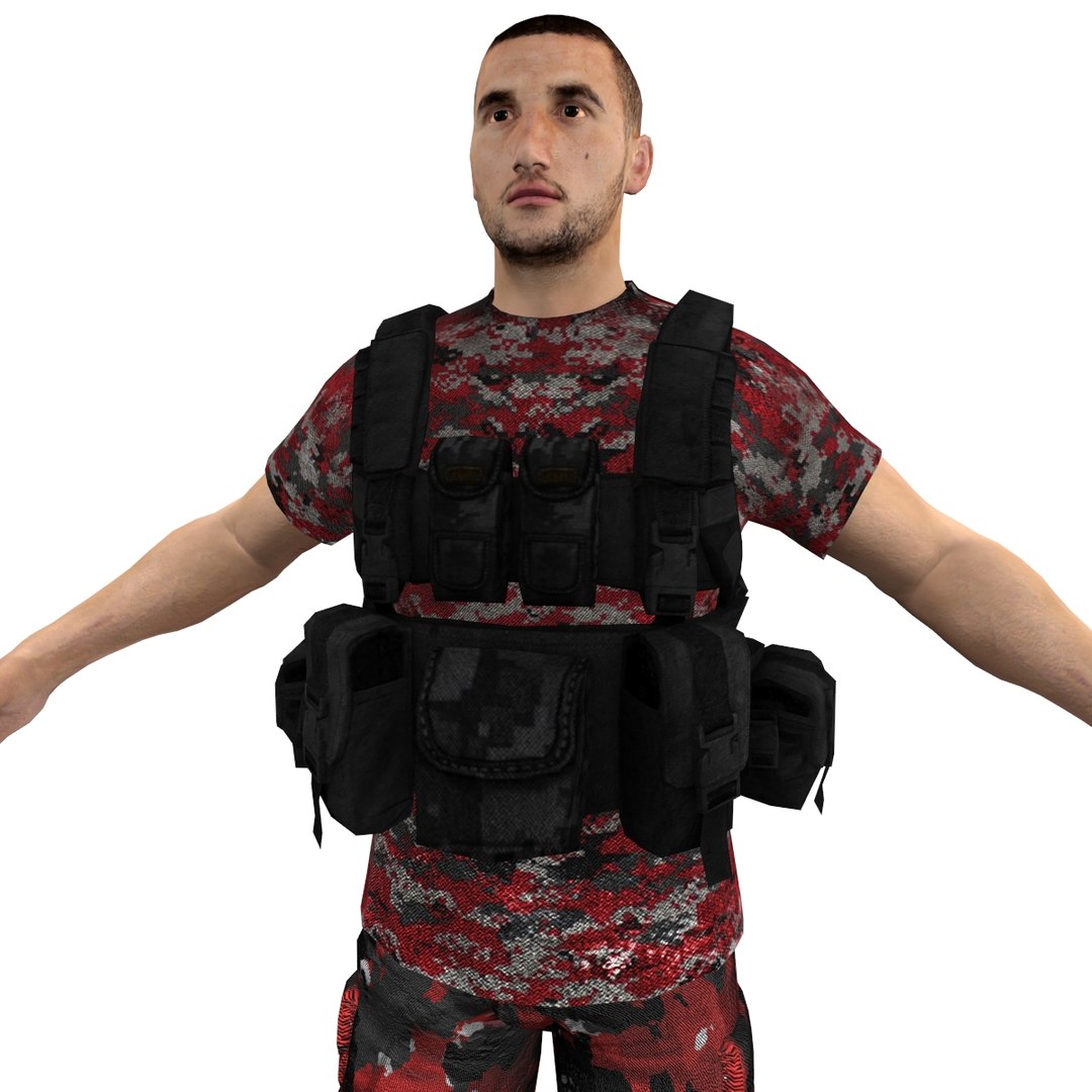 Mercenary Rigged Soldier 3d Max