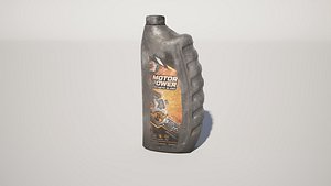 3D Motor Oil Bottle