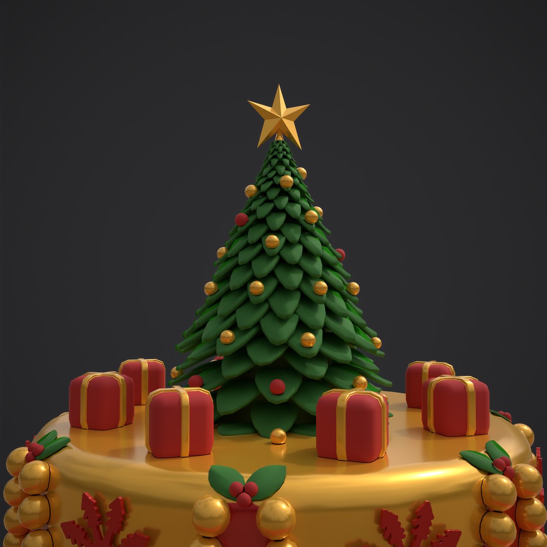 3D Christmas Tree Cake - Style Sweet