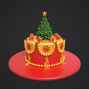 3D Christmas Tree Cake model