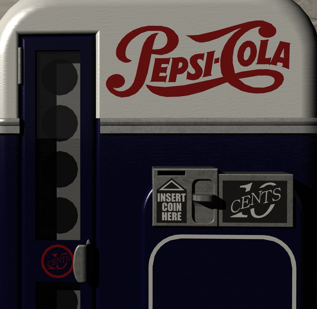 3D Model Vintage Pepsi Cola Vending Machine - TurboSquid 1469394