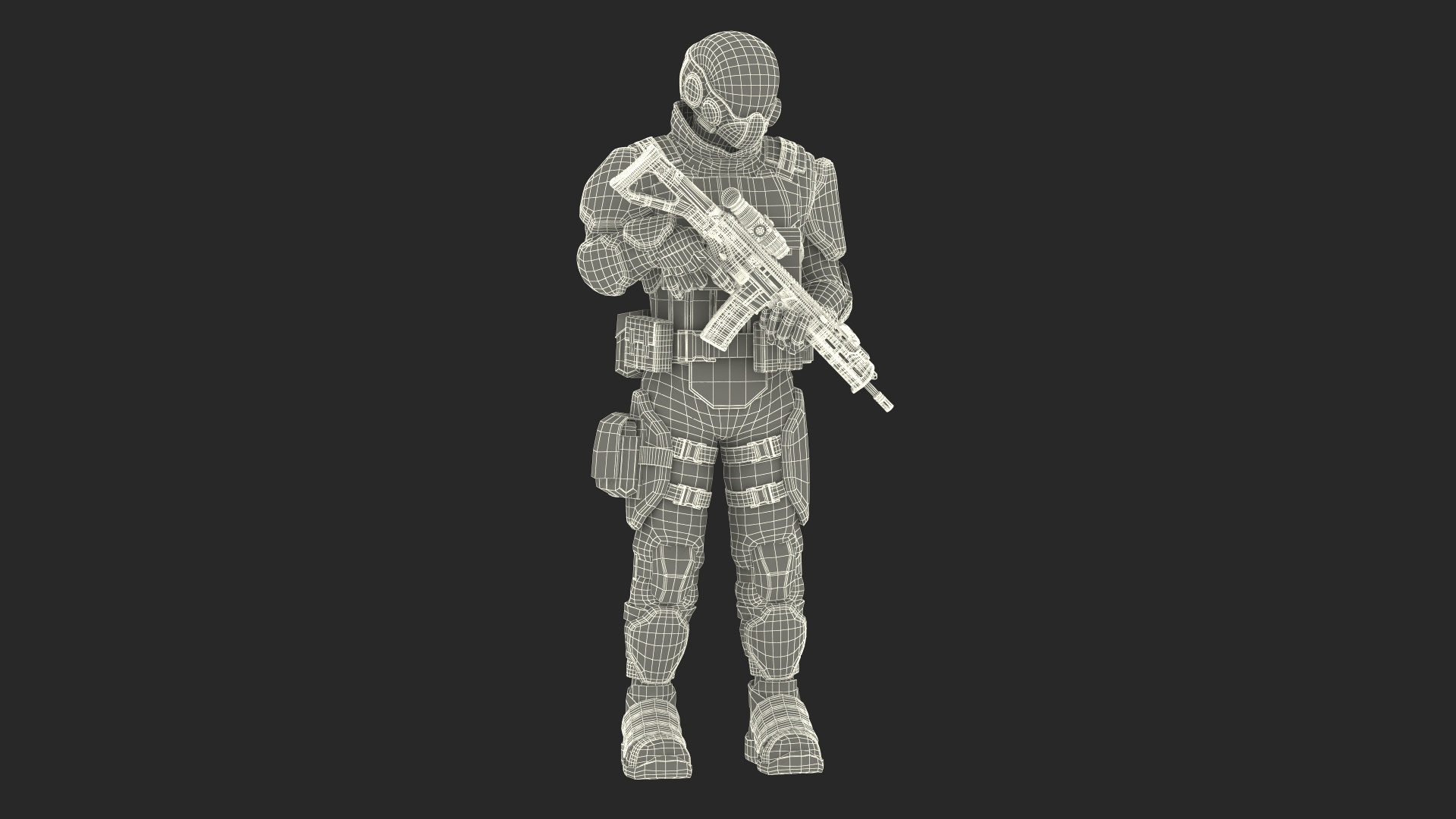 3D Sci-fi Soldier Standing Pose - TurboSquid 2131022