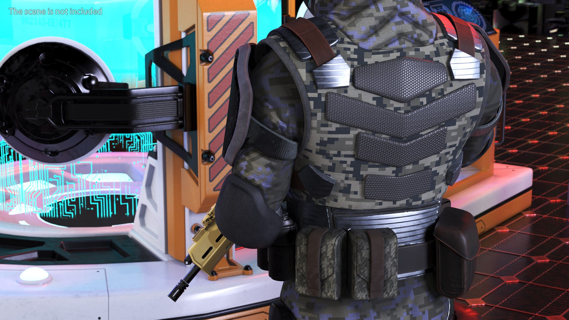 3D Sci-fi Soldier Standing Pose - TurboSquid 2131022