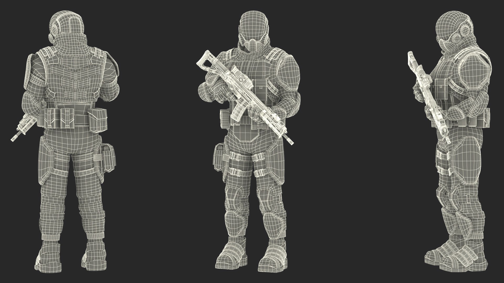 3D Sci-fi Soldier Standing Pose - TurboSquid 2131022