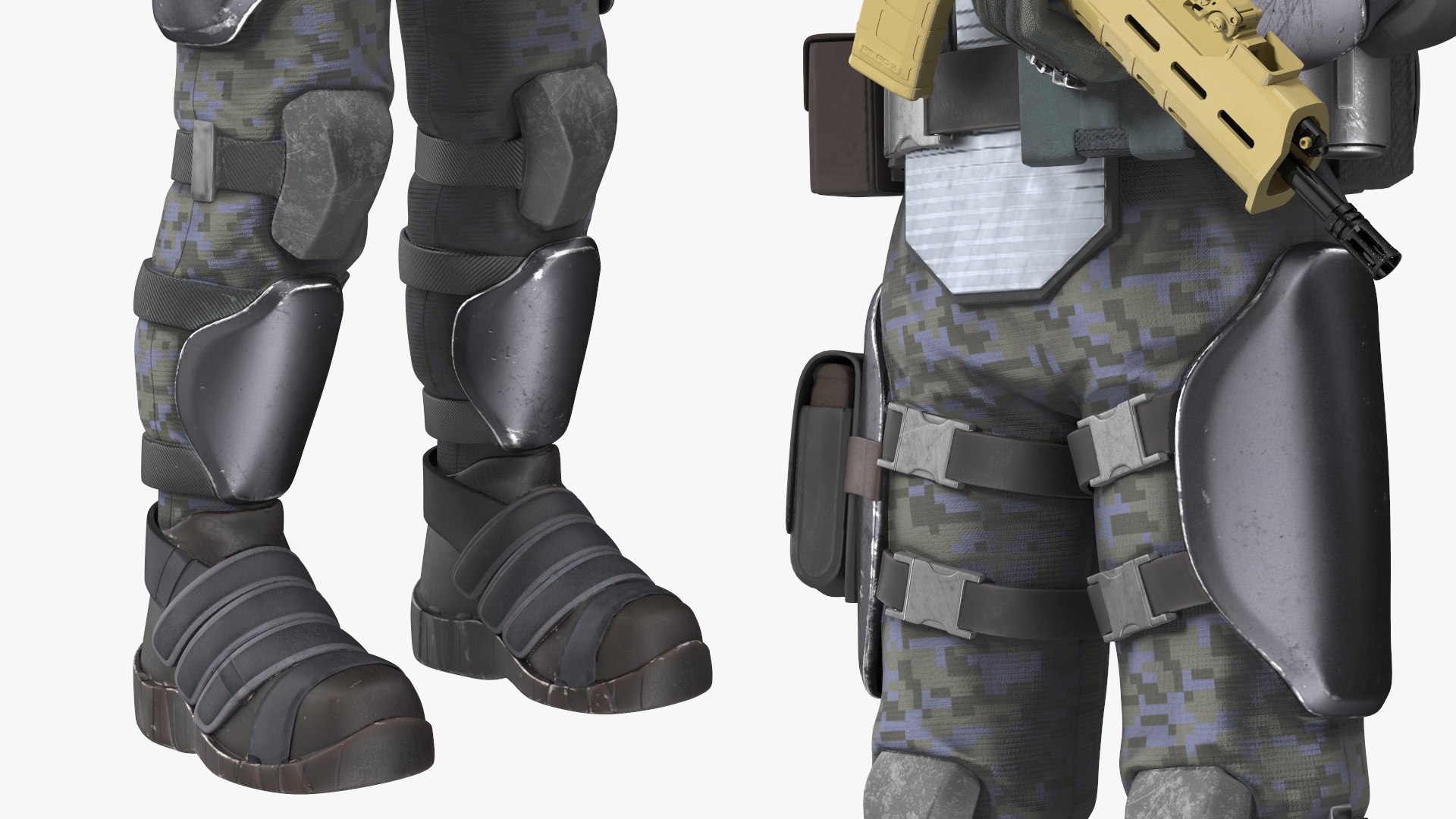 3D Sci-fi Soldier Standing Pose - TurboSquid 2131022