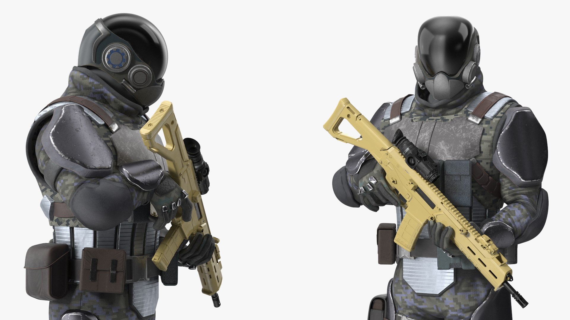 3D Sci-fi Soldier Standing Pose - TurboSquid 2131022